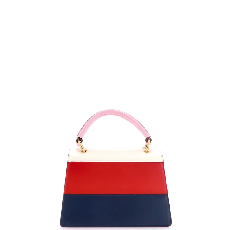 Pre-Owned Gucci Small Queen Margaret Top Handle Bag Colorblock Leather
