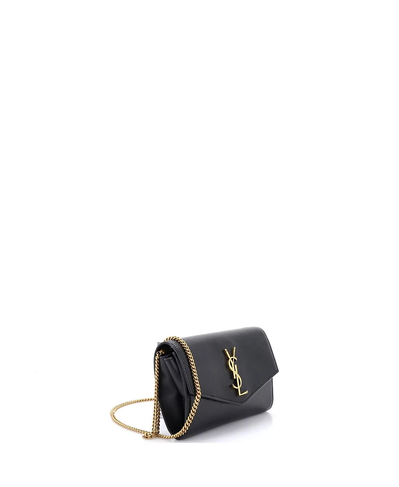 Pre-Owned Saint Laurent Uptown Chain Wallet Leather