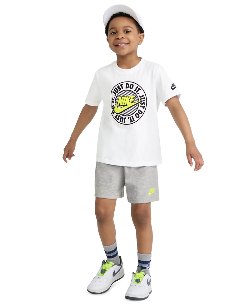 Nike Boys' 4-7X T-Shirt and French Terry Shorts, 2-Piece Set