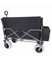 Streamdale Furniture 3-in-1 Folding Wagon with Bench Seat, 500 lbs Capacity, All-Terrain Tires