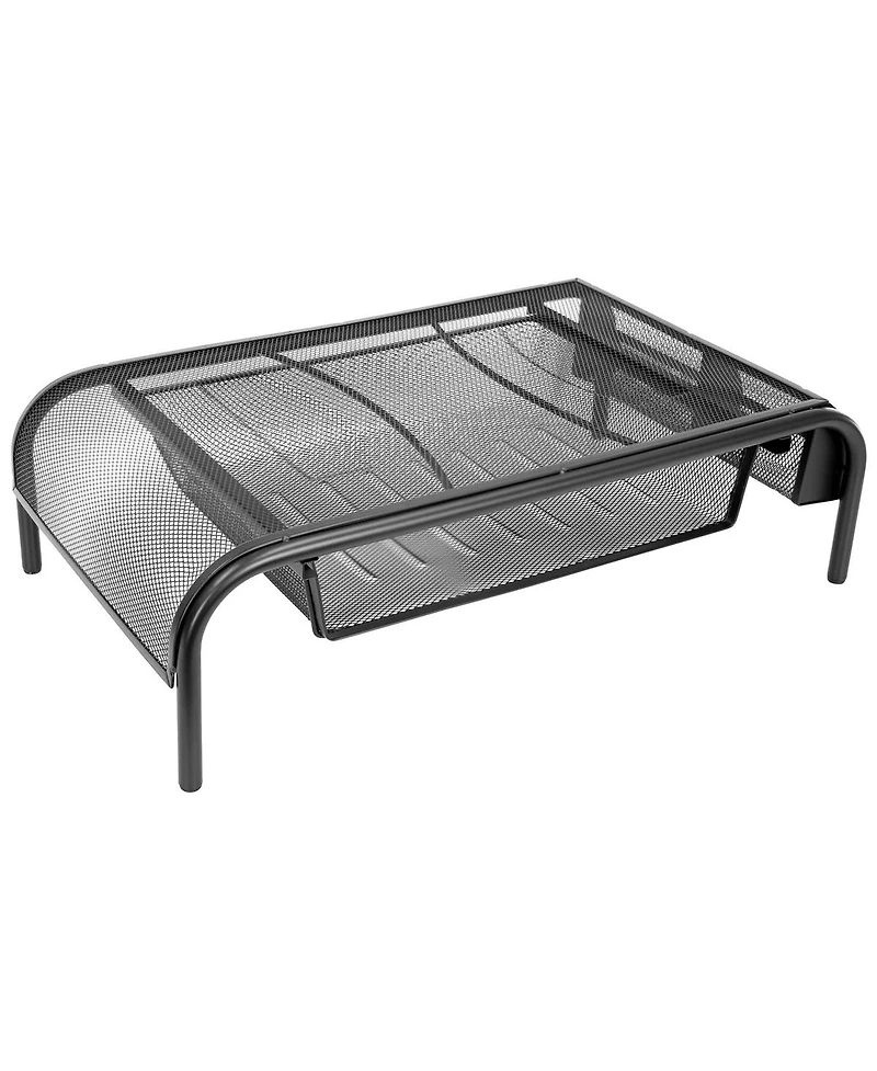 Mount-It! Metal Mesh Monitor Stand with Pull Out Drawer