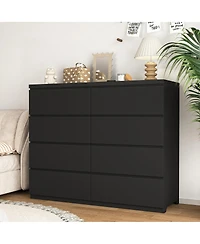 Streamdale Furniture 8-Drawer Modern Wood Dresser for Bedroom and Closet