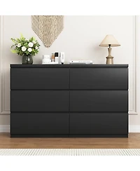 Streamdale Furniture 6-Drawer Wood Storage Dresser and Clothes Organizer