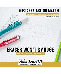 Pentel Twist-Erase Iii Mechanical Pencil, 4-packs, 0.5mm, Fine