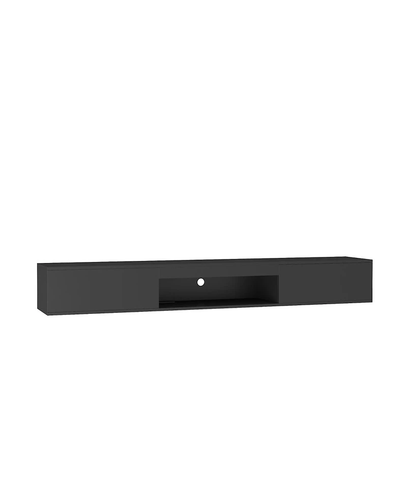 Streamdale Furniture 69" Modern Floating Tv Stand with 16-Color Led Lights for 65" TVs