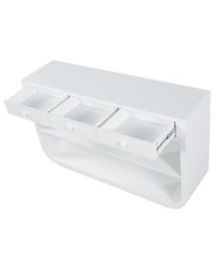 Streamdale Furniture Modern Curved Console Table with 3 Drawers and 2 Shelves