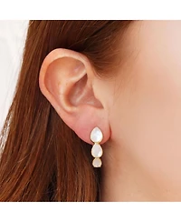 The Lovery Mother of Pearl Inside Out Hoop Earrings 14K Gold-Plated Sterling Silver