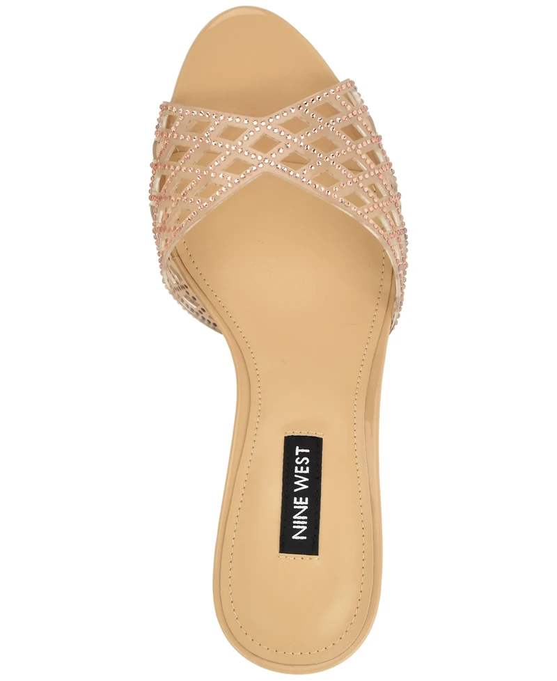 Nine West Women's Mazzy Embellished Slip-On Dress Sandals