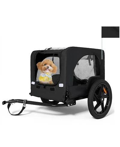 Streamdale Furniture Heavy Duty Collapsible Pet Bike Trailer with All-Terrain Wheels