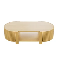Streamdale Furniture 3-Piece Solid Rubberwood Coffee and Side Table Set