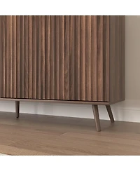 Streamdale Furniture 4-Door Wood Sideboard Buffet Cabinet with Adjustable Shelves