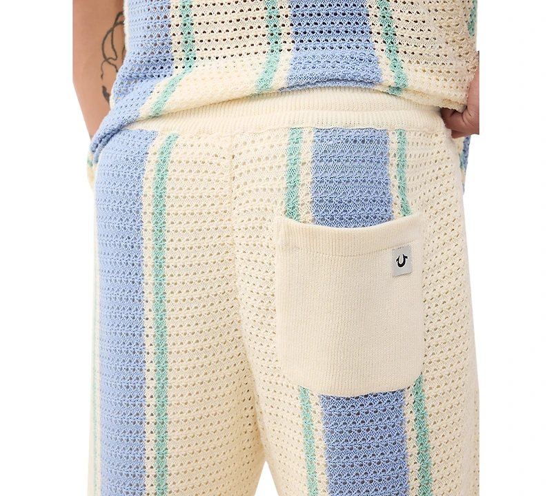 True Religion Men's Knit Stripe Short