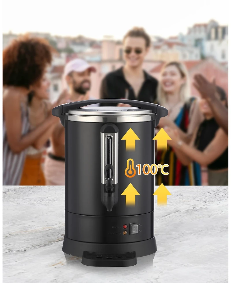 gaomon 12L Large Stainless Steel Coffee Urn with Double Wall Insulation for Wedding, Buffet, Catering, Events, Outdoor Bar