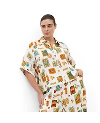 City Chic Women's Amore Print Shirt