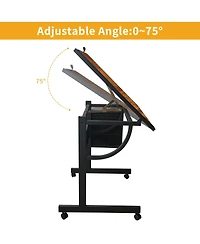 Streamdale Furniture Streamdale 1500-Piece Jigsaw Puzzle Table with 4 Trays, 2 Drawers and Wheels