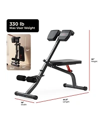 Sunny Health and Fitness Adjustable Roman Chair and Hyperextension Bench