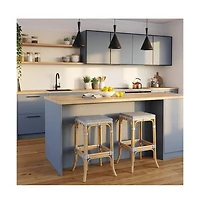 Butler Specialty Laguna Seat Height Rectangular Rattan Backless Bar Stool