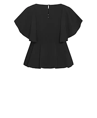 City Chic Plus Cinched Peplum Top