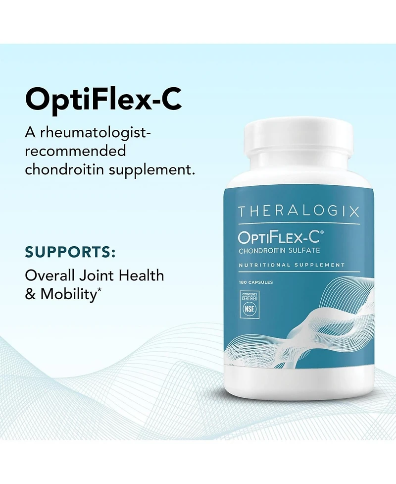 Theralogix OptiFlex-c Chondroitin Sulfate - 90-Day Supply - Chondroitin Supplement - Support Healthy Joint Function and Mobility -Nsf Certified