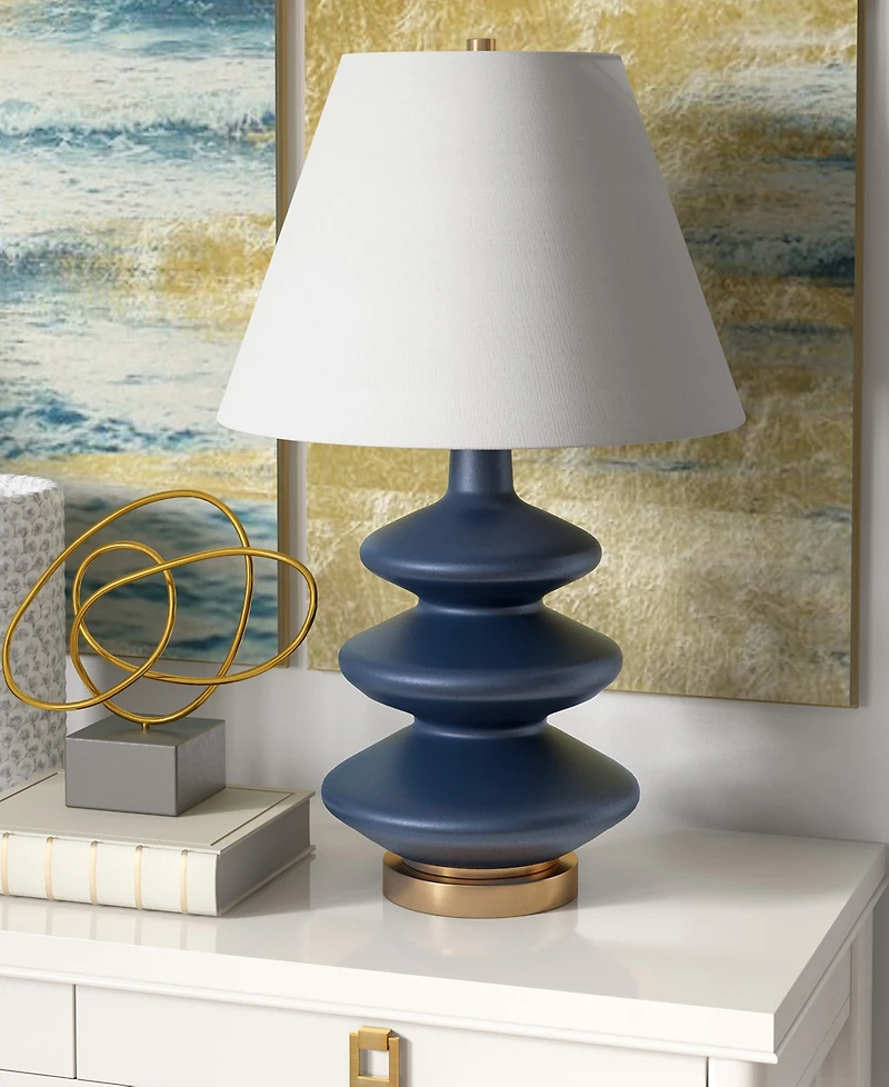Hudson & Canal Carleta 26" Metal Tall Triple Gourd Table Lamp
