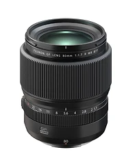Fujinon Gf 80mm f/1.7 R Wr Lens, Black, Bundle with Tiffen 77mm Uv and Cpl Filters