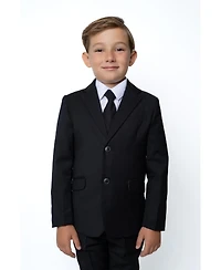 Peanut Butter Collection Little Boys and Big 007 Slim Fit 5-Piece Shirt, Tie, Jacket, Vest Pants Suit Set