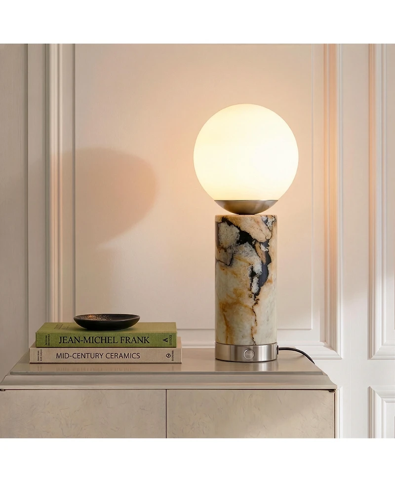 Aspen 14.5" Dimmable Led Marble Table Lamp with Usb Port