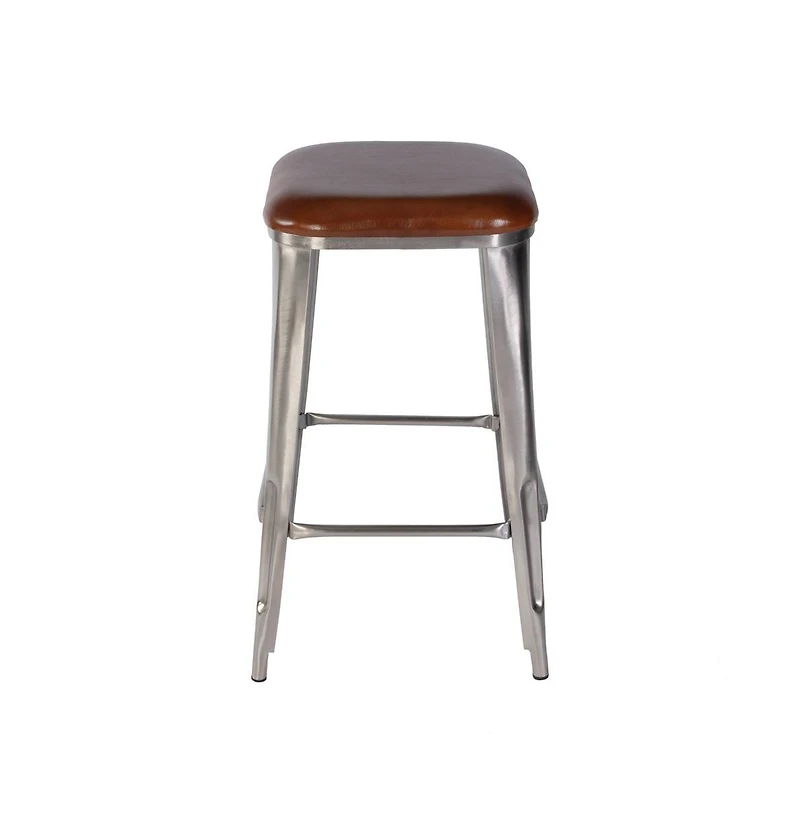 Butler Specialty Eastham 30.75 in Seat Height Leather and Iron Bar Stool