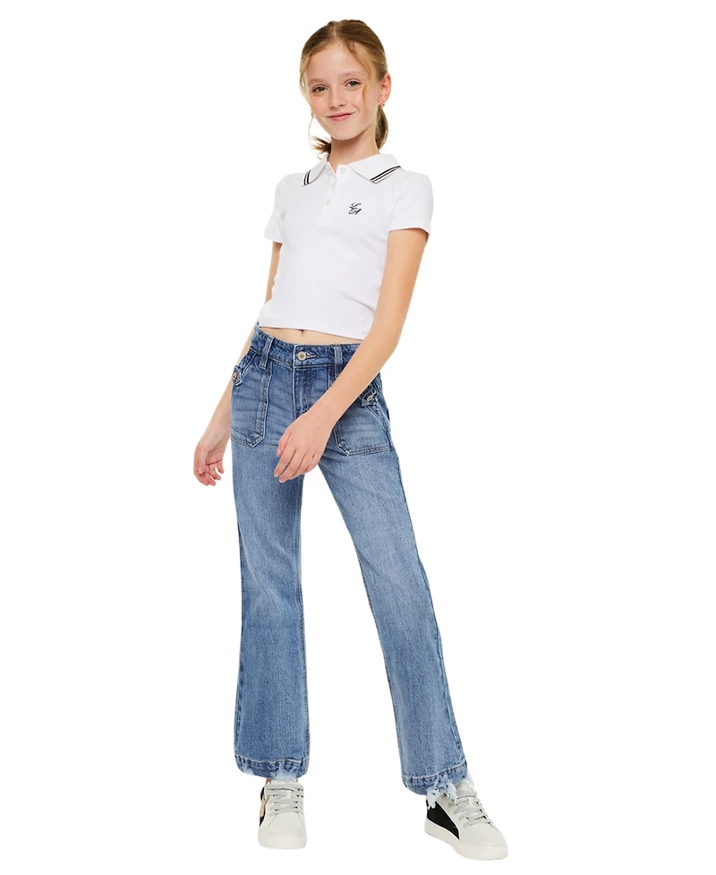 KanCan Big Girls Sherri High Rise Wide Flare Jeans