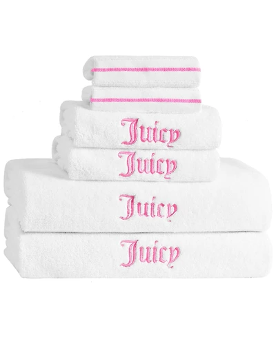 Juicy Couture Neon Border Cotton 6-Pc. Bath Towel Set
