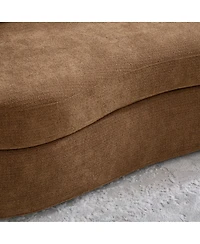 Streamdale Furniture Wide Modern Curved Plush Chenille Sofa with 4 Removable Cushions