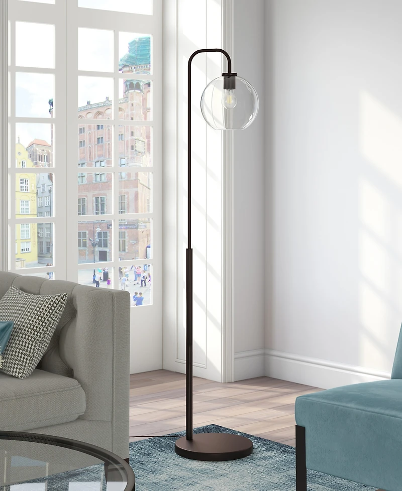 Hudson & Canal Harrison 62" Metal Arc Floor Lamp