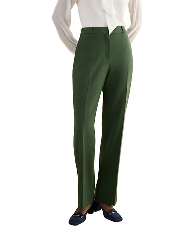 Hobbs London Women's Bess High Waisted Straight Leg Trousers