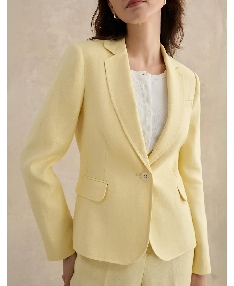 Hobbs London Women's Adalee Linen Tailored Blazer