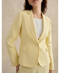 Hobbs London Women's Adalee Linen Tailored Blazer