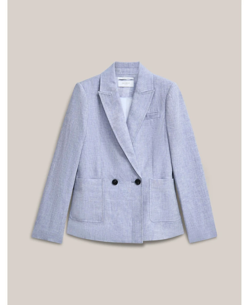 Hobbs London Women's Estella Double Breasted Linen Jacket