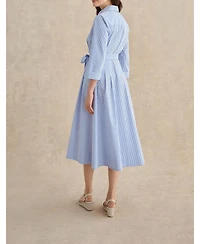 Hobbs London Women's Jane Belted Midi Shirt Dress