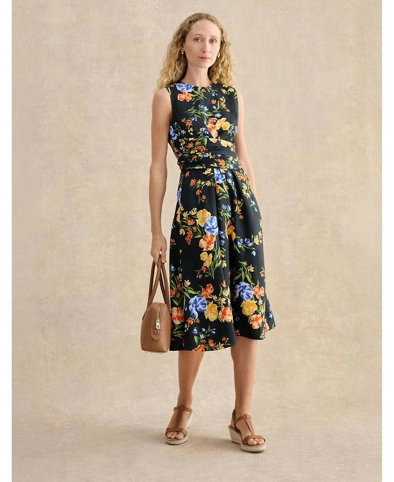Hobbs London Women's Twitchill Sleeveless Printed Midi Dress