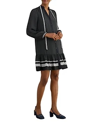 Hobbs London Women's Valerie Ruffle-Hem Mini Shift Dress
