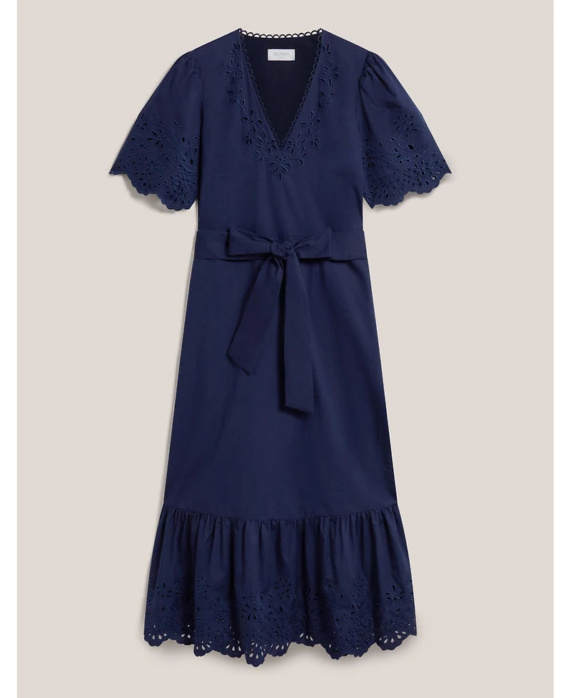 Hobbs London Women's Meghan Broderie Cutwork Midi Dress