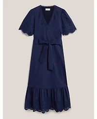 Hobbs London Women's Meghan Broderie Cutwork Midi Dress