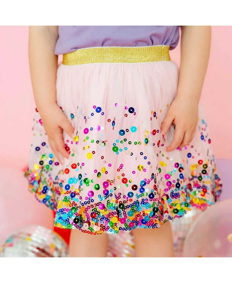 Sweet Wink Little and Big Girls Pink Confetti Tutu Skirt