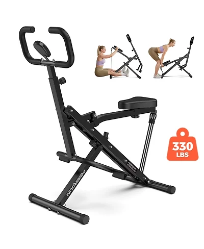 Fed Fitness Squat Assist Trainer, 330lbs Foldable with Adjustable 4 Resistance Bands