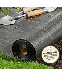 DeWitt Sunbelt 6 Foot Woven Weed Barrier Landscape Fabric Ground Cover, 200 Feet