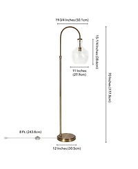 Hudson & Canal Verona 70" Metal Arc Floor Lamp
