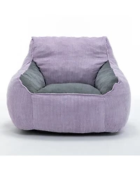 Streamdale Furniture Giant Corduroy Bean Bag Chair with Armrests - Large Adult Sofa
