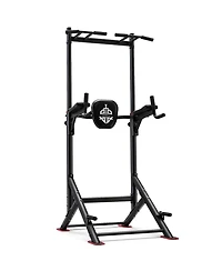 Fed Fitness 450LBS Power Tower, Dual-Triangular Base Pull Up Dip Station with 6 Height Levels, Multi-Function Home Gym Strength Training Equipment