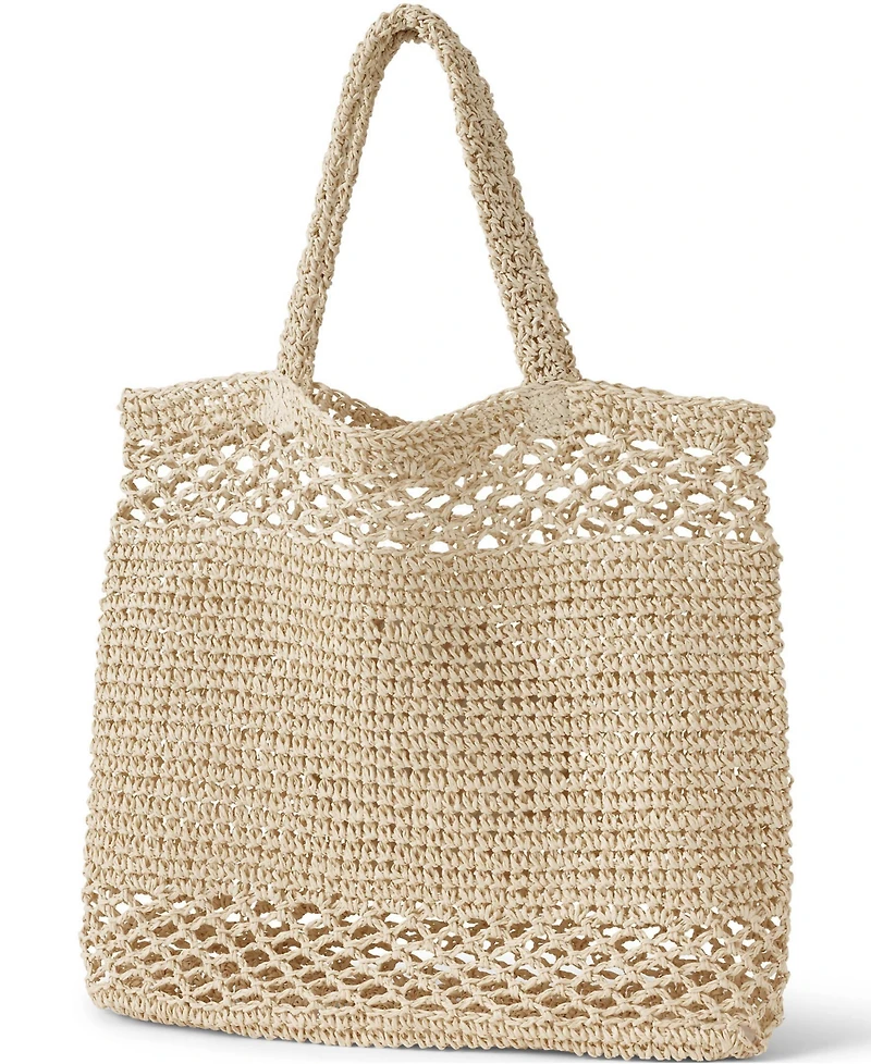 Lands' End Novelty Openweave Straw Bag