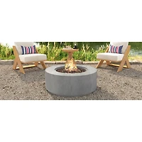 Streamdale Furniture 38.2" Round Propane Fire Pit Table with Faux Stone Finish, 50,000 Btu