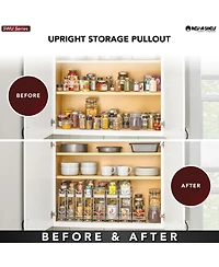 Rev-a-Shelf 9" Pullout Organizer for Cabinets, 2 Tier Upright Shelf, 5WU2-9W2-1